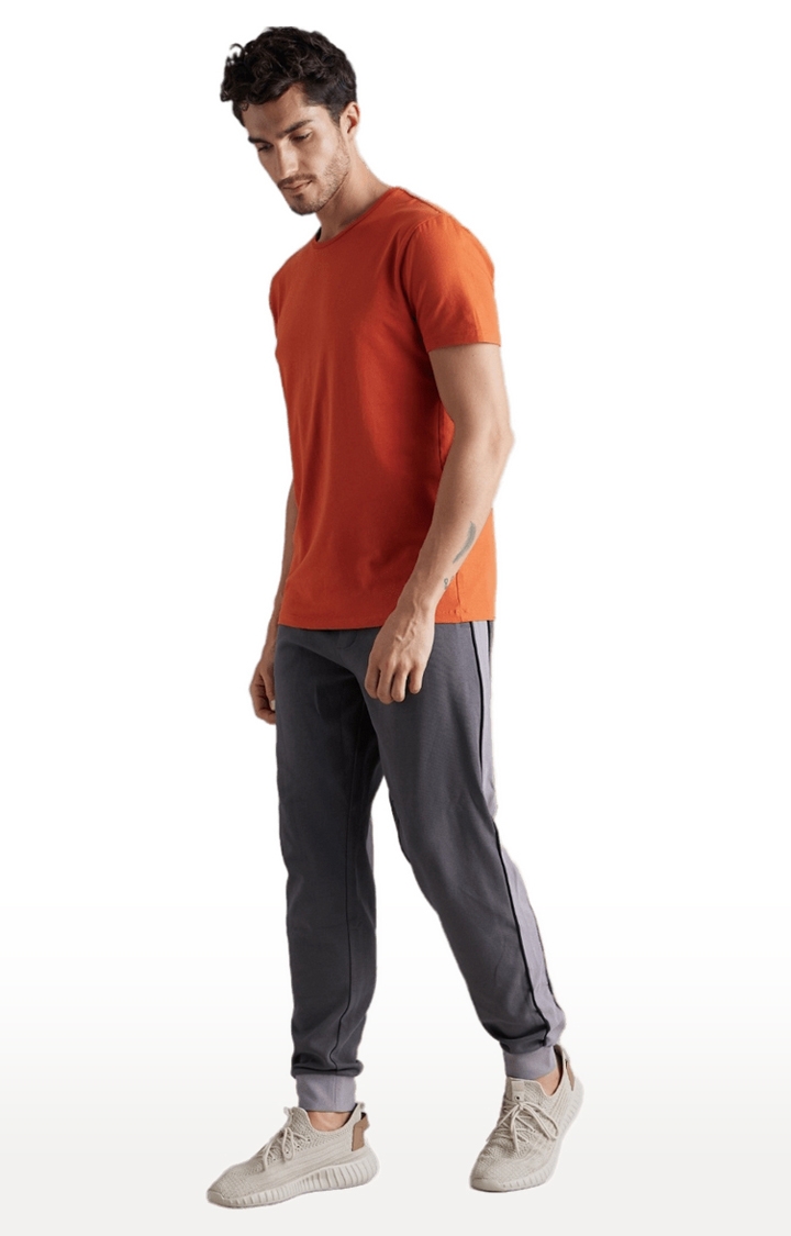 celio | Men's Orange Solid Regular T-Shirts 3
