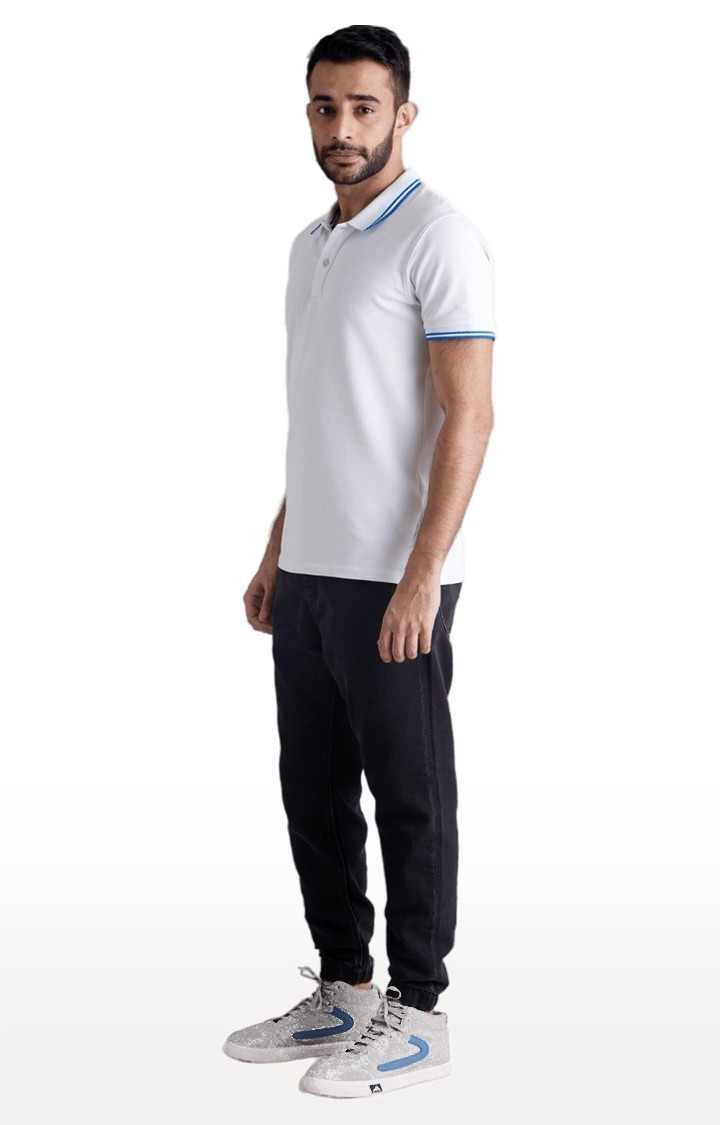 Men's Black Polycotton Solid Joggers Jeans
