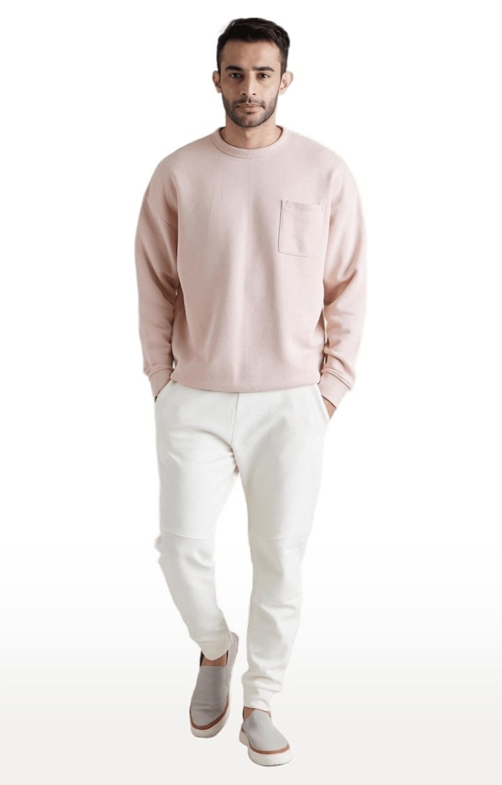 Men's Beige Polycotton Solid Casual Joggers