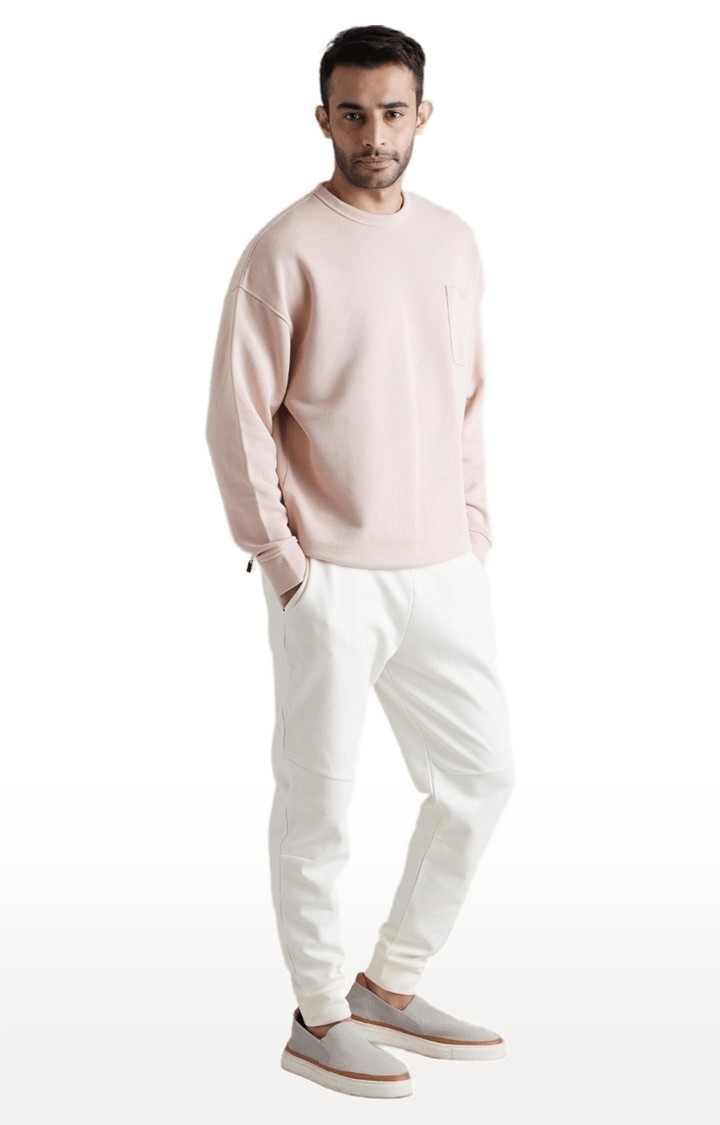 Men's Beige Polycotton Solid Casual Joggers