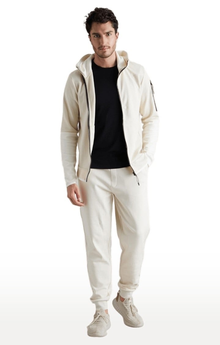 Men's Beige Solid Western Jackets