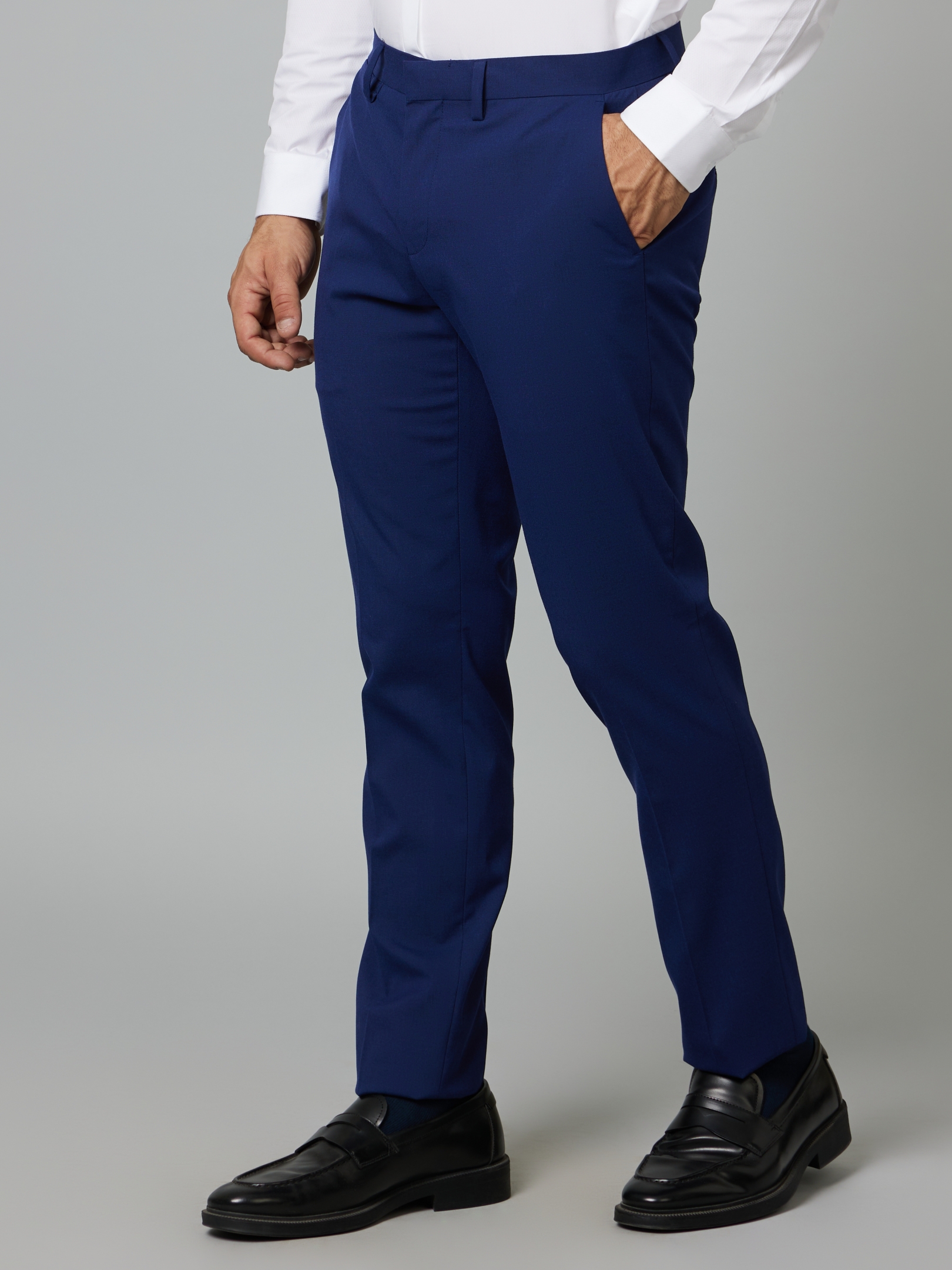 Elevate Your Style with our Cobb Blue Ultra Fit Formal Trouser-atpcosmetics.com.vn