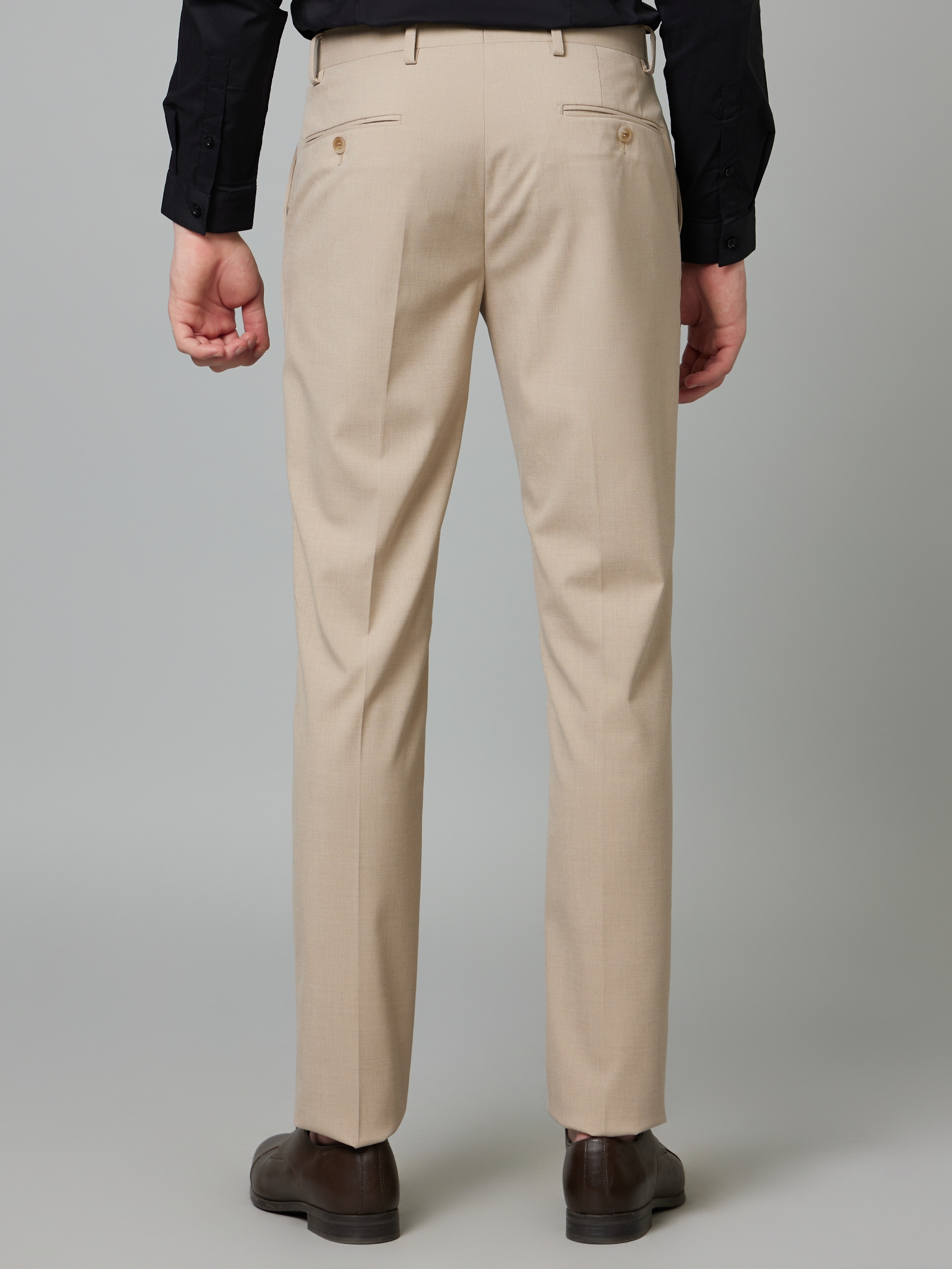 Slim Comfort B-95 Formal Beige Textured Trouser - Edwin