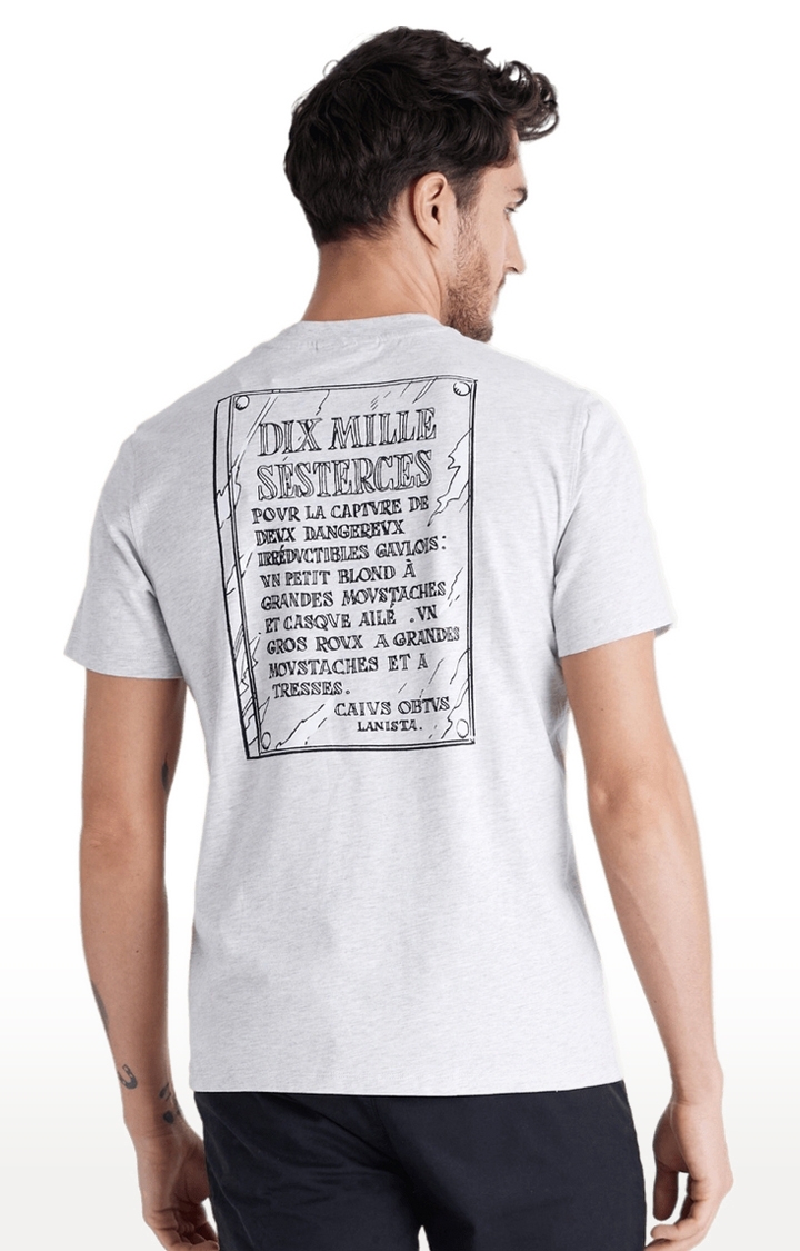 celio | Men's Grey Melange Regular T-Shirts 5