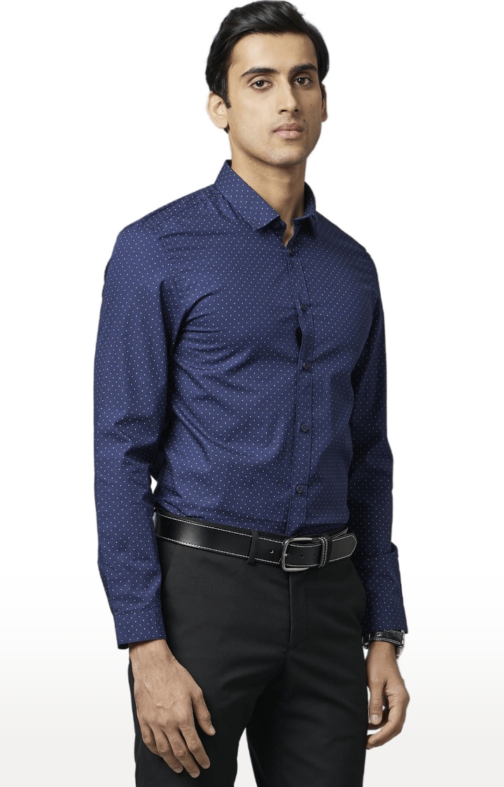 celio | Men's Blue Printed Formal Shirts 3