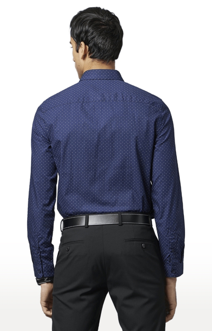celio | Men's Blue Printed Formal Shirts 4