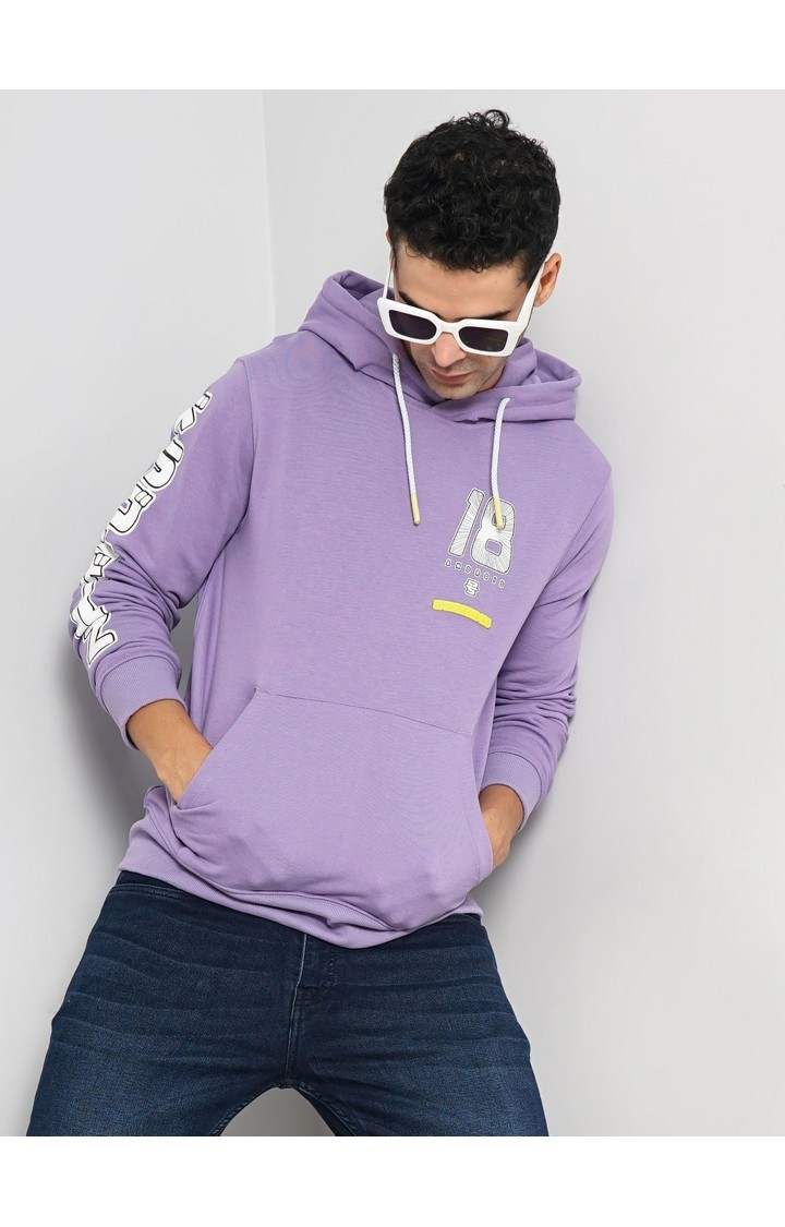 Celio Men Purple Printed Regular Fit Cotton Dragon Ball Z Sweatshirt