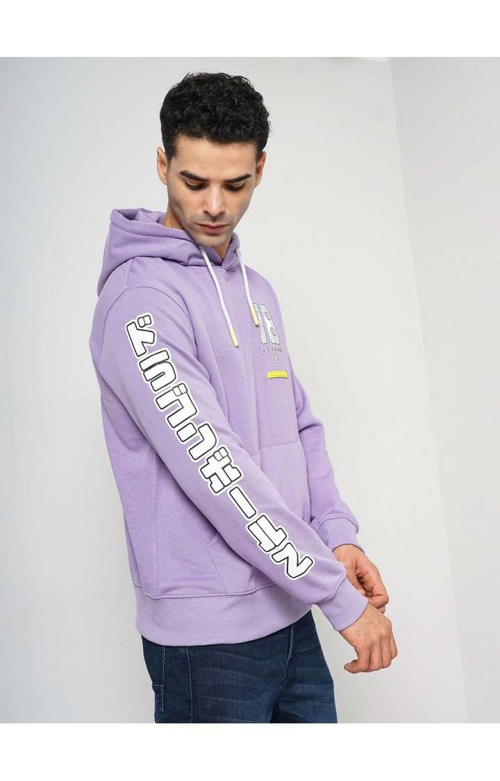 Celio Men Purple Printed Regular Fit Cotton Dragon Ball Z Sweatshirt