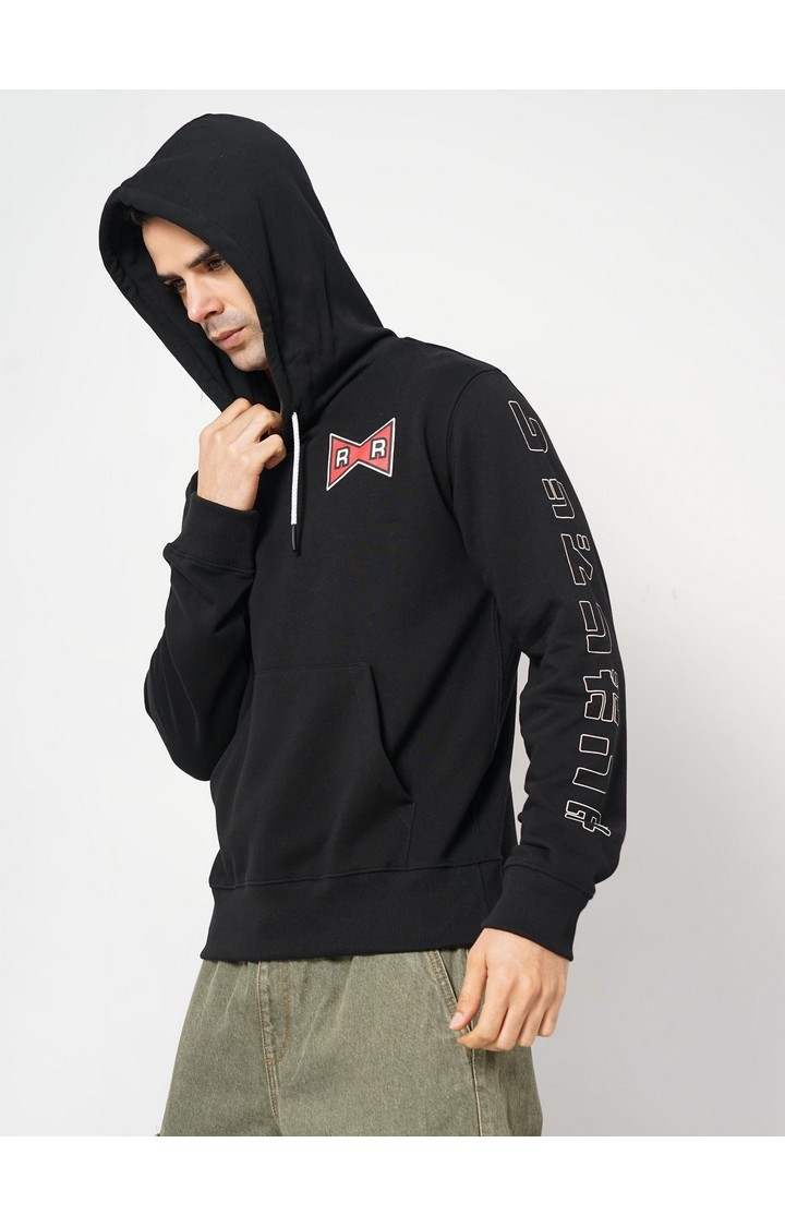 Celio Men Black Printed Regular Fit Cotton Dragon Ball Z Sweatshirt