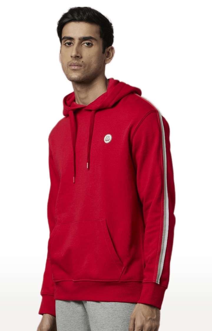 Men's Red Solid Hoodies