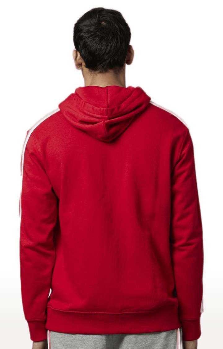 Men's Red Solid Hoodies