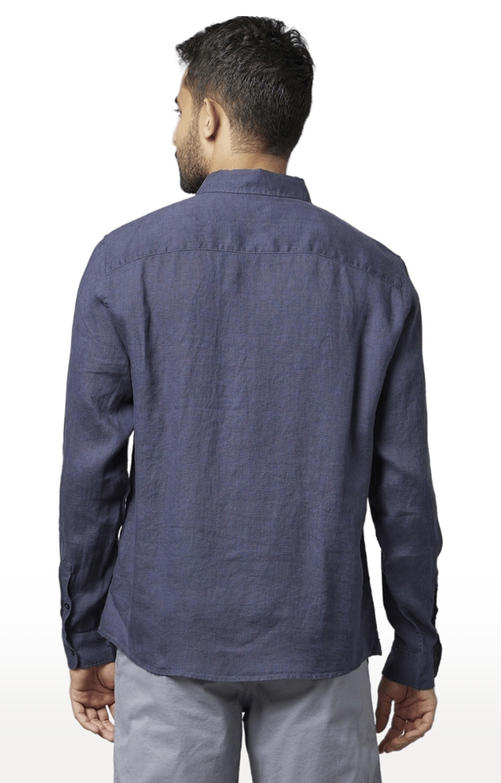 celio | Men's Grey Solid Casual Shirts 4