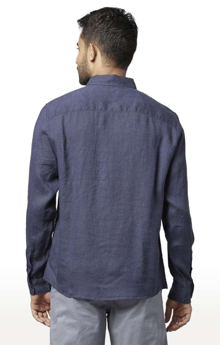 Men's Grey Solid Casual Shirts
