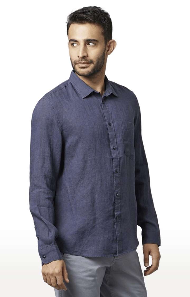 Men's Grey Solid Casual Shirts