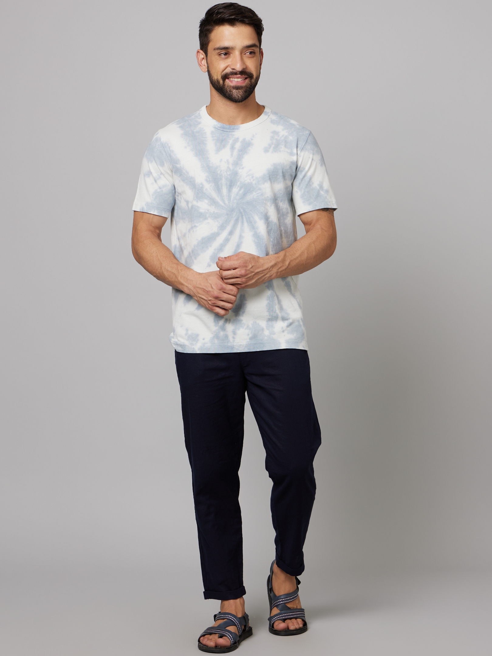 Men's White Tie Dye Regular T-Shirts