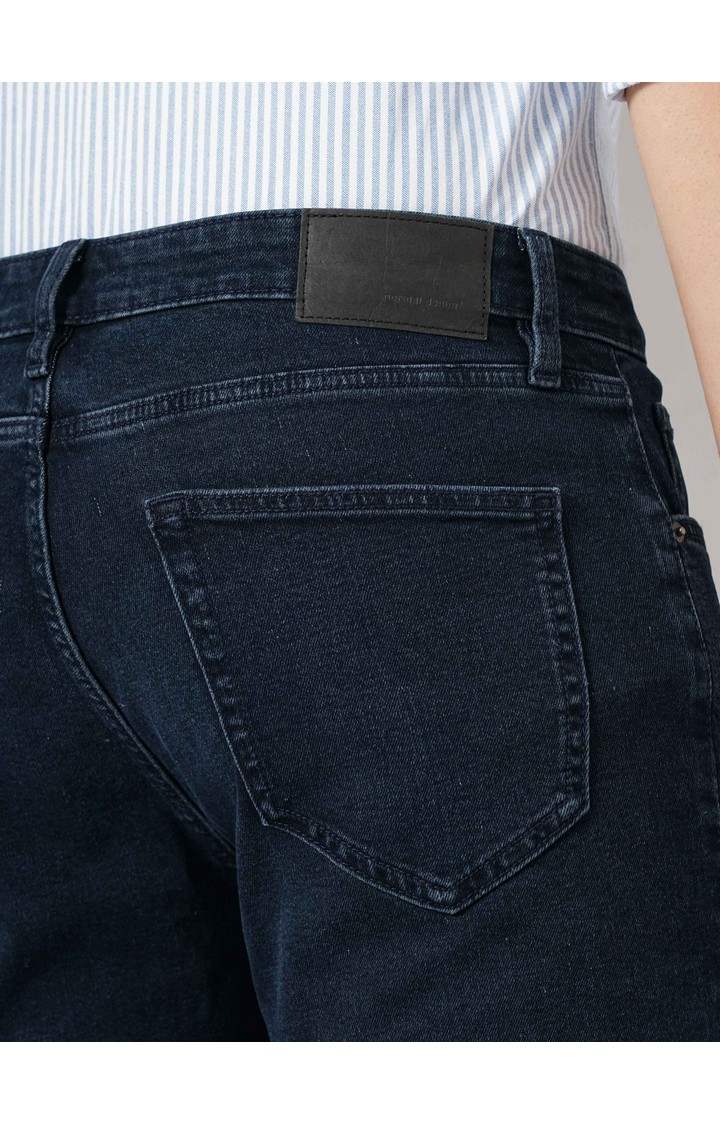 Celio Men Black Solid Slim Fit Cotton Stretch Twill Denim Jeans