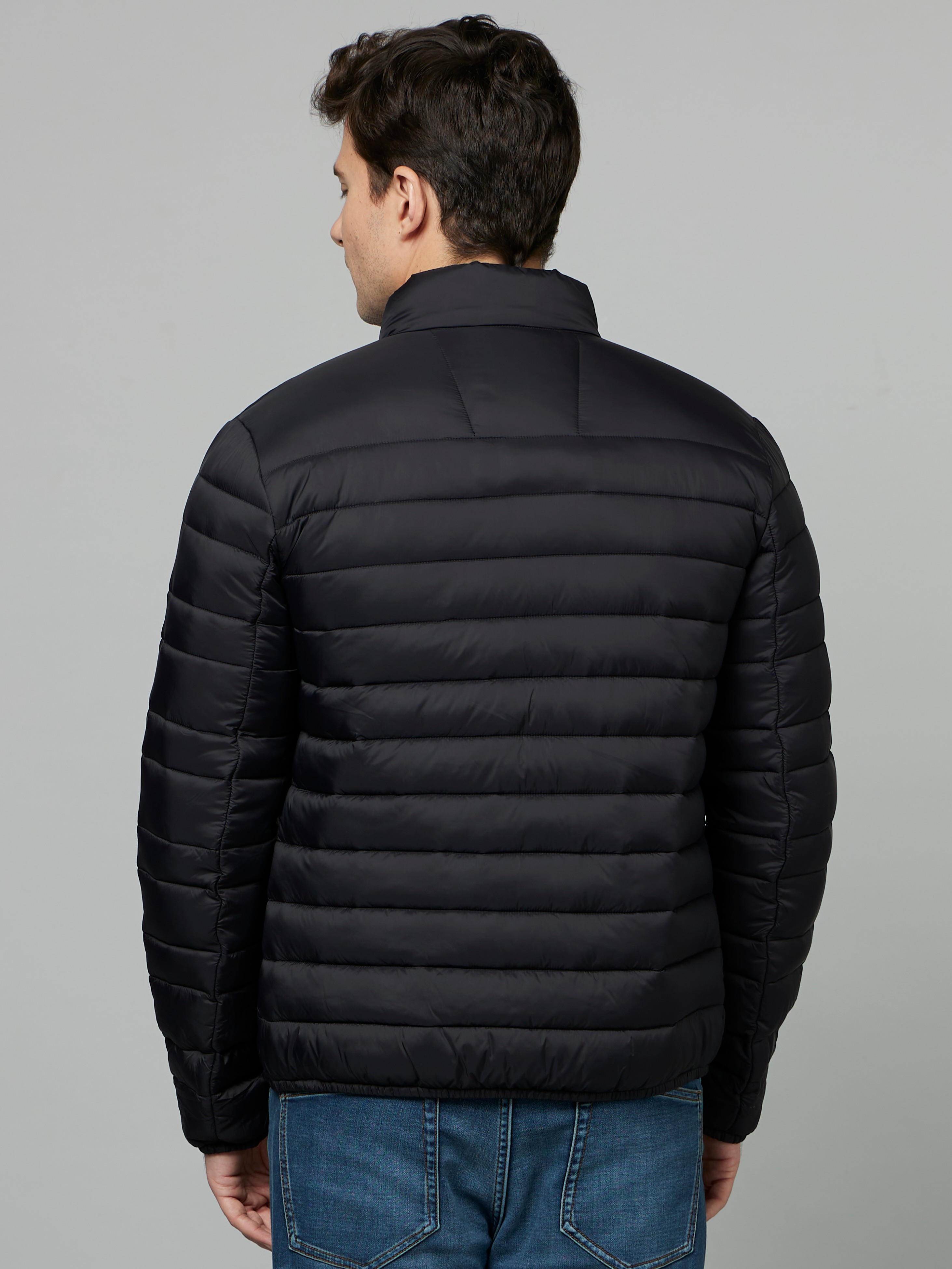 Men s Black Solid Bomber Jackets