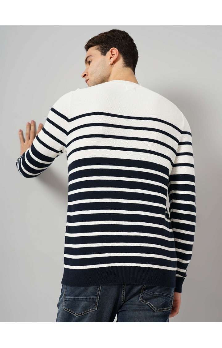 Celio Men's Horizontal Stripes Sweater