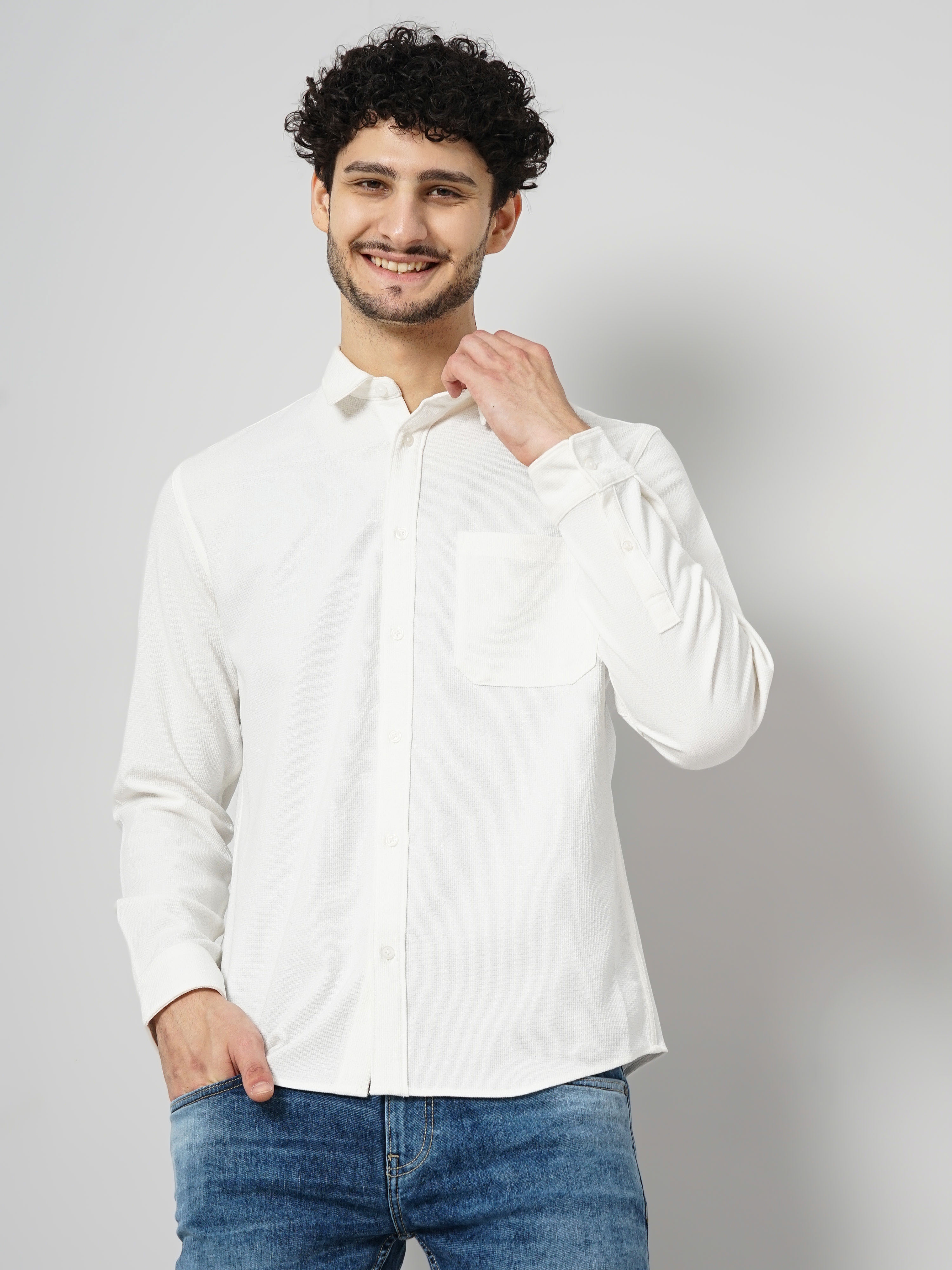 Celio Men's Solid Soft Touch Shirt