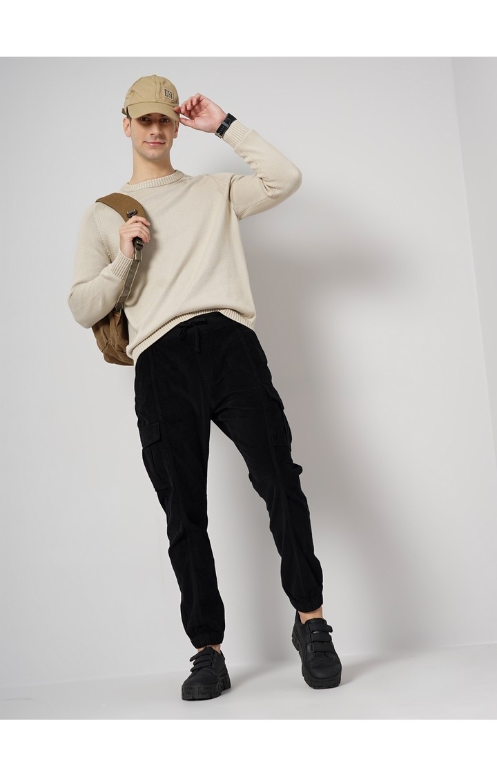 Men's Beige Knitted Sweaters