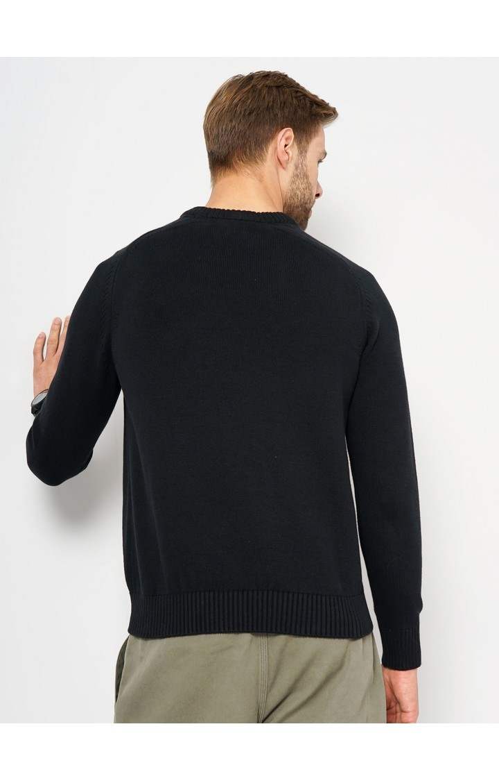 Men's Black Knitted Sweaters