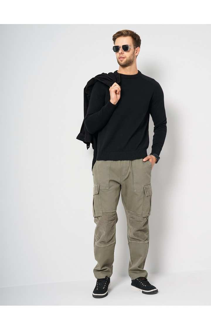 Men's Black Knitted Sweaters