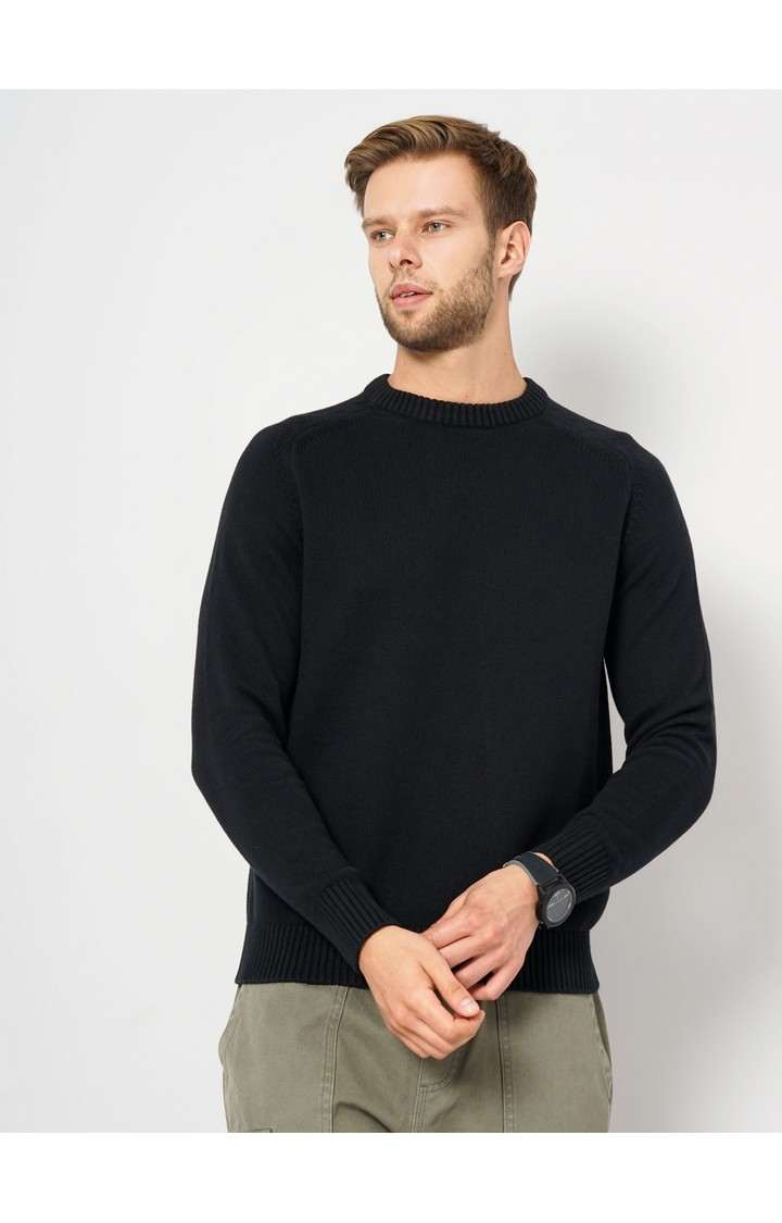 Men's Black Knitted Sweaters