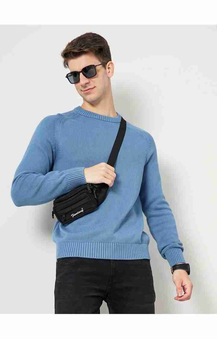 Men's Blue Knitted Sweaters