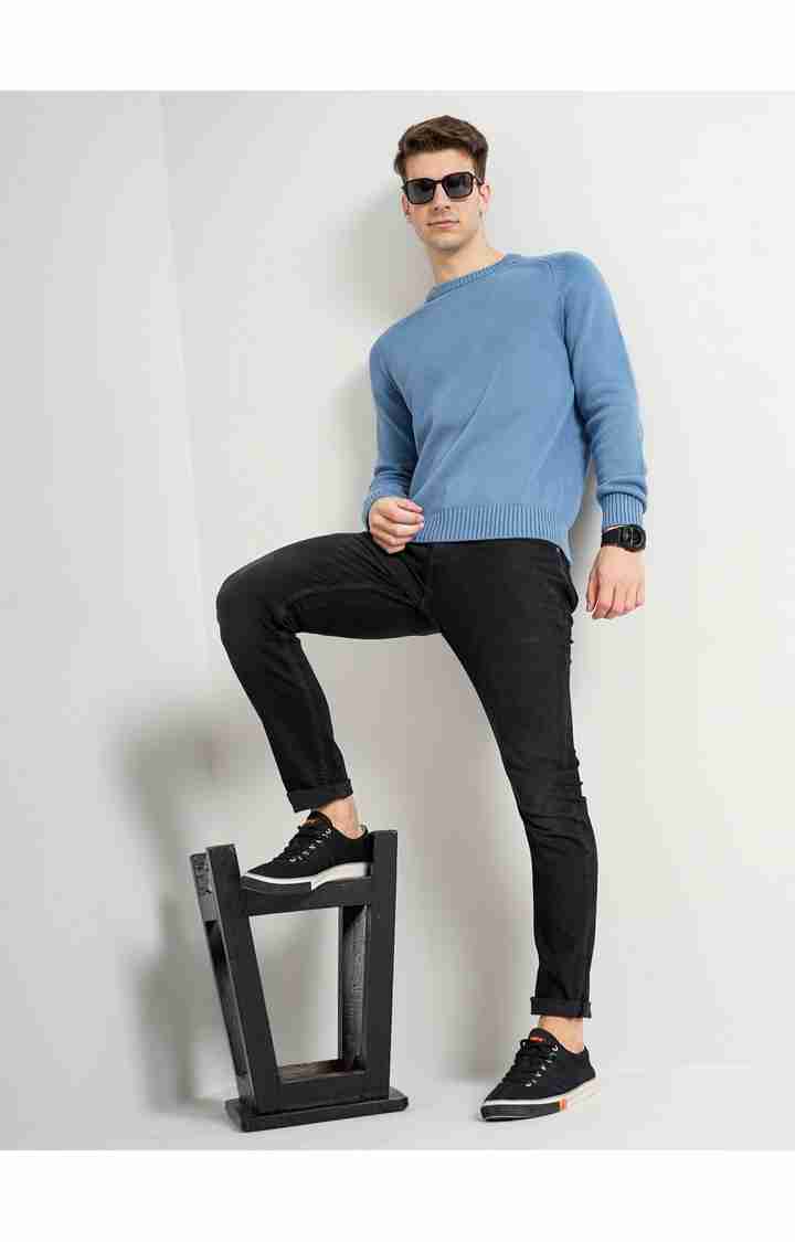 Men's Blue Knitted Sweaters