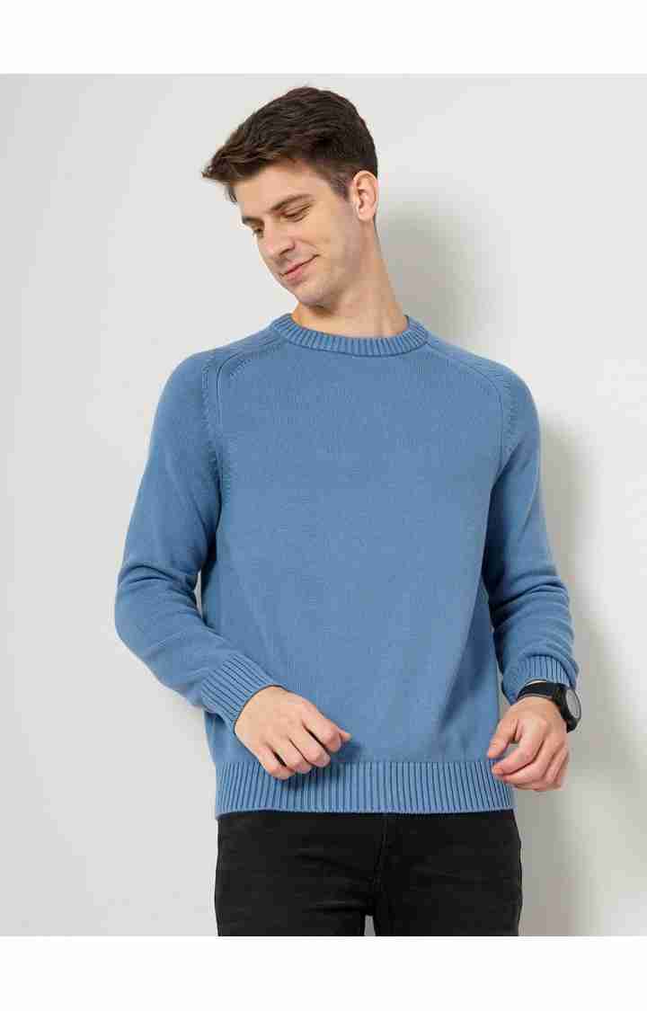 Men's Blue Knitted Sweaters