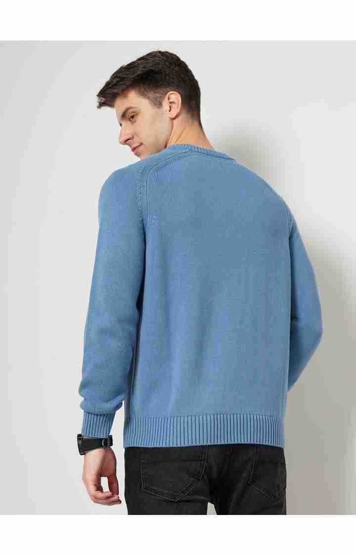 Men's Blue Knitted Sweaters