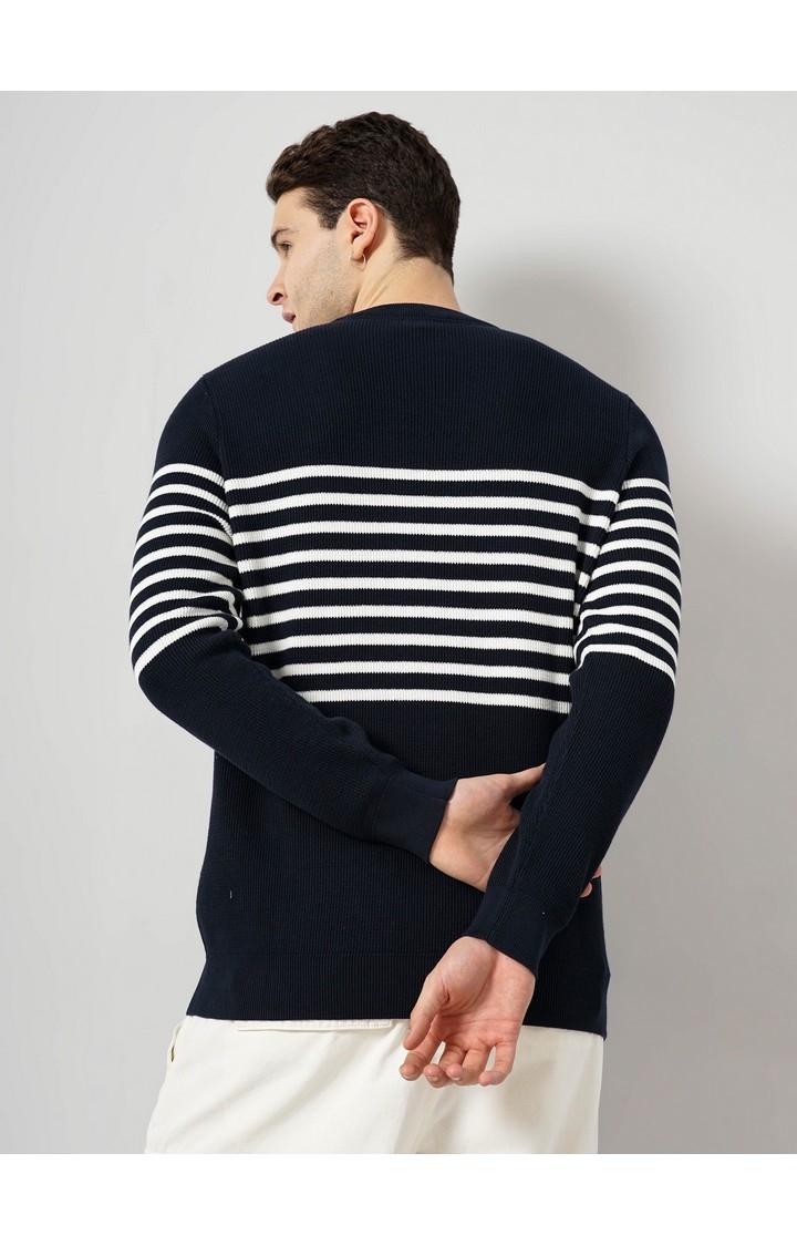 Celio Men's Horizontal Stripes Sweater