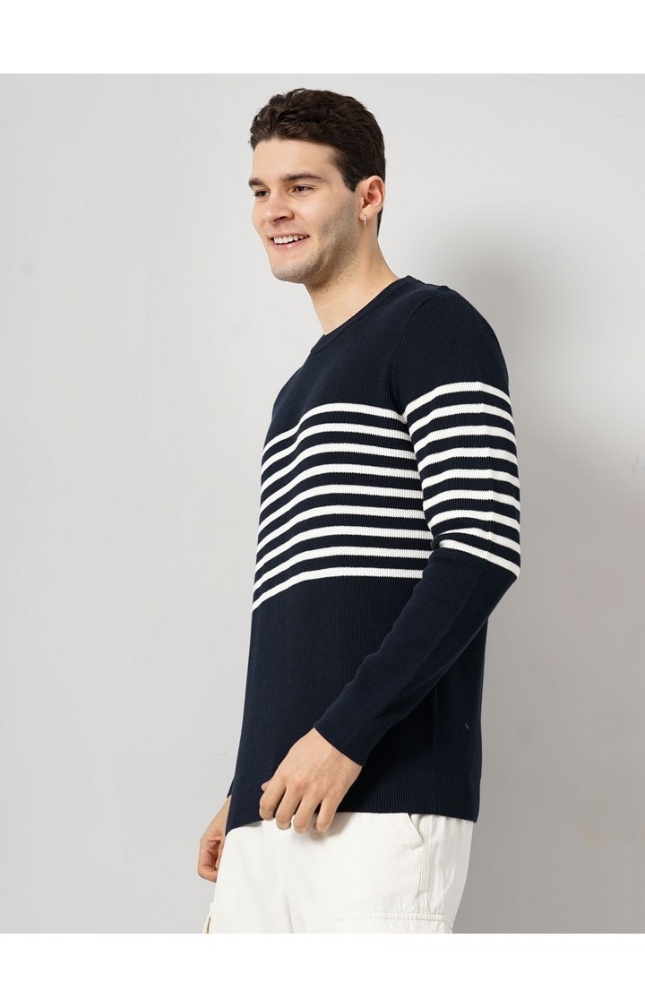 Celio Men's Horizontal Stripes Sweater