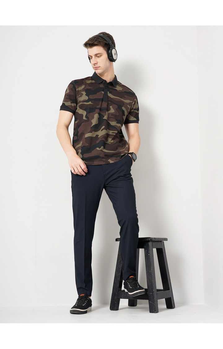 Men's Solid Blue Trouser