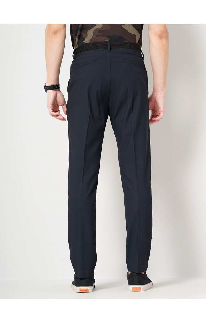 Men's Solid Blue Trouser