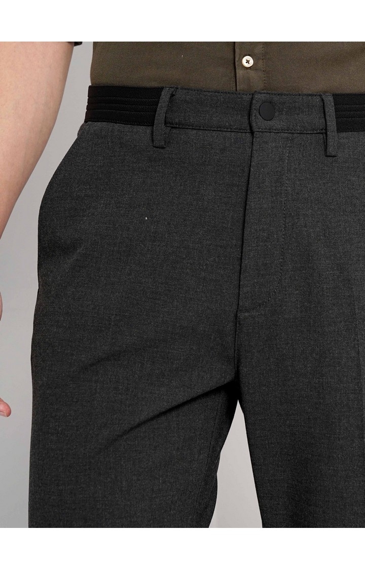 Men's Solid Black Trouser