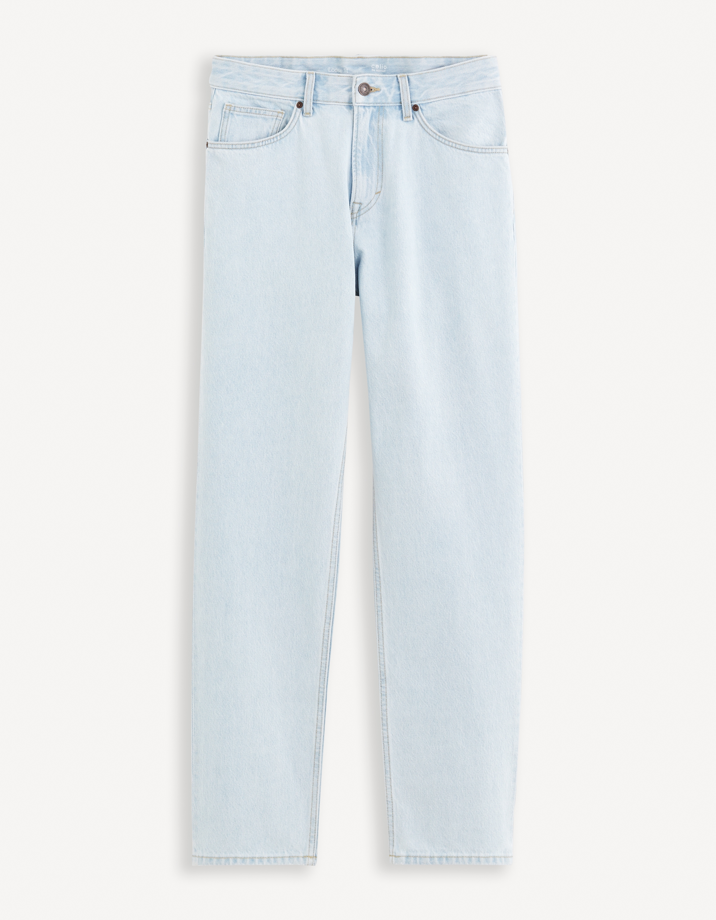 celio | Celio Men Blue Solid Relaxed Fit Cotton Rest All Options Jeans