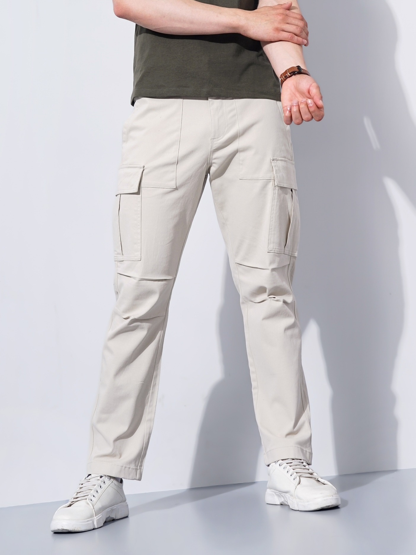Buy Men White Textured Super Slim Fit Trousers Online - 183366 | Peter  England