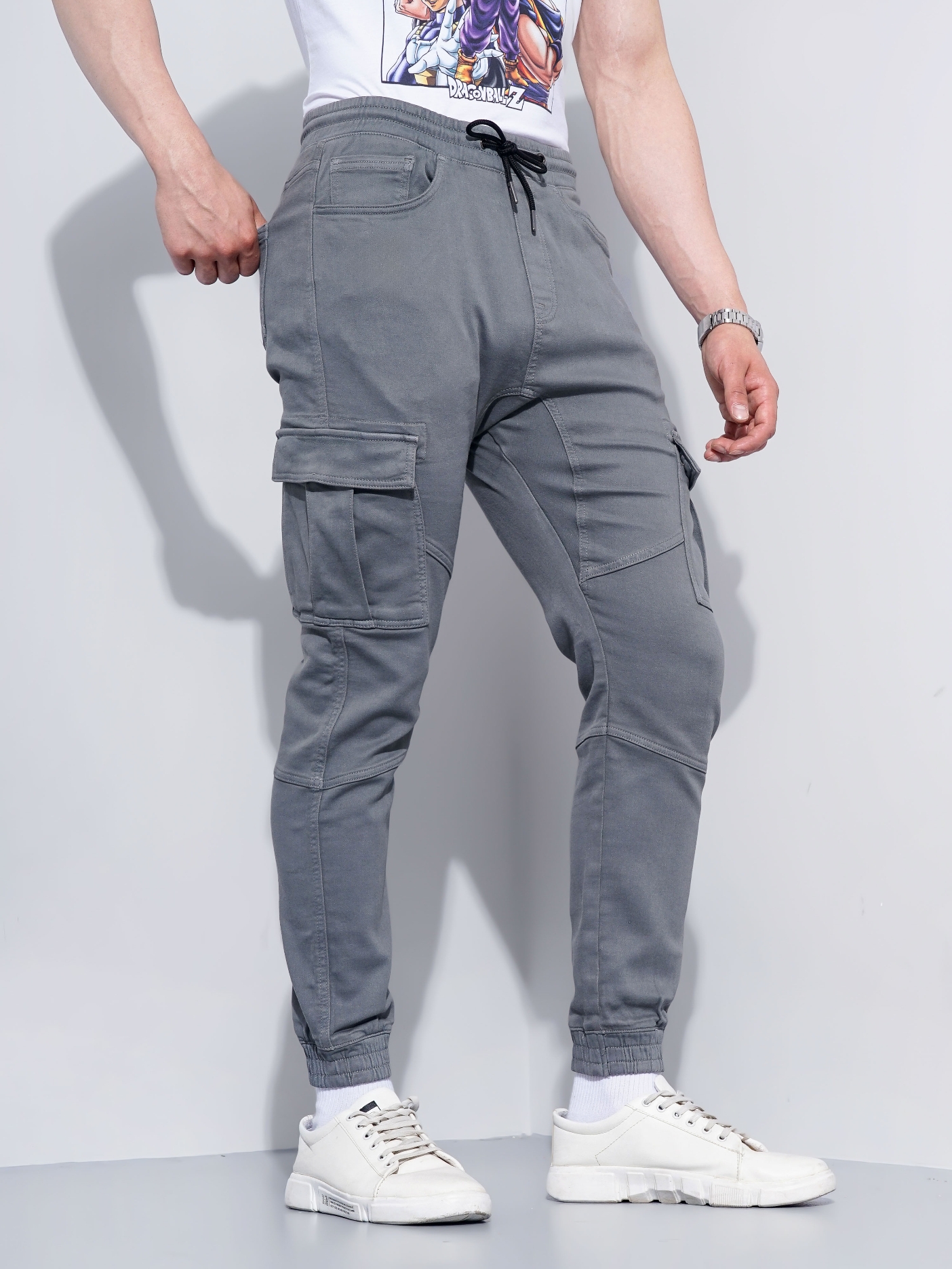 Buy Jump Cuts Mens Printed Dark Grey and Grey Loose Fit Polyester Cargo Pant  Online at Best Prices in India  JioMart