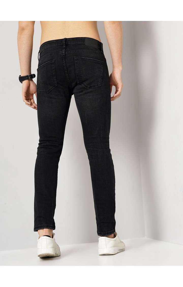 Celio Men's Solid Distress Denim Jeans
