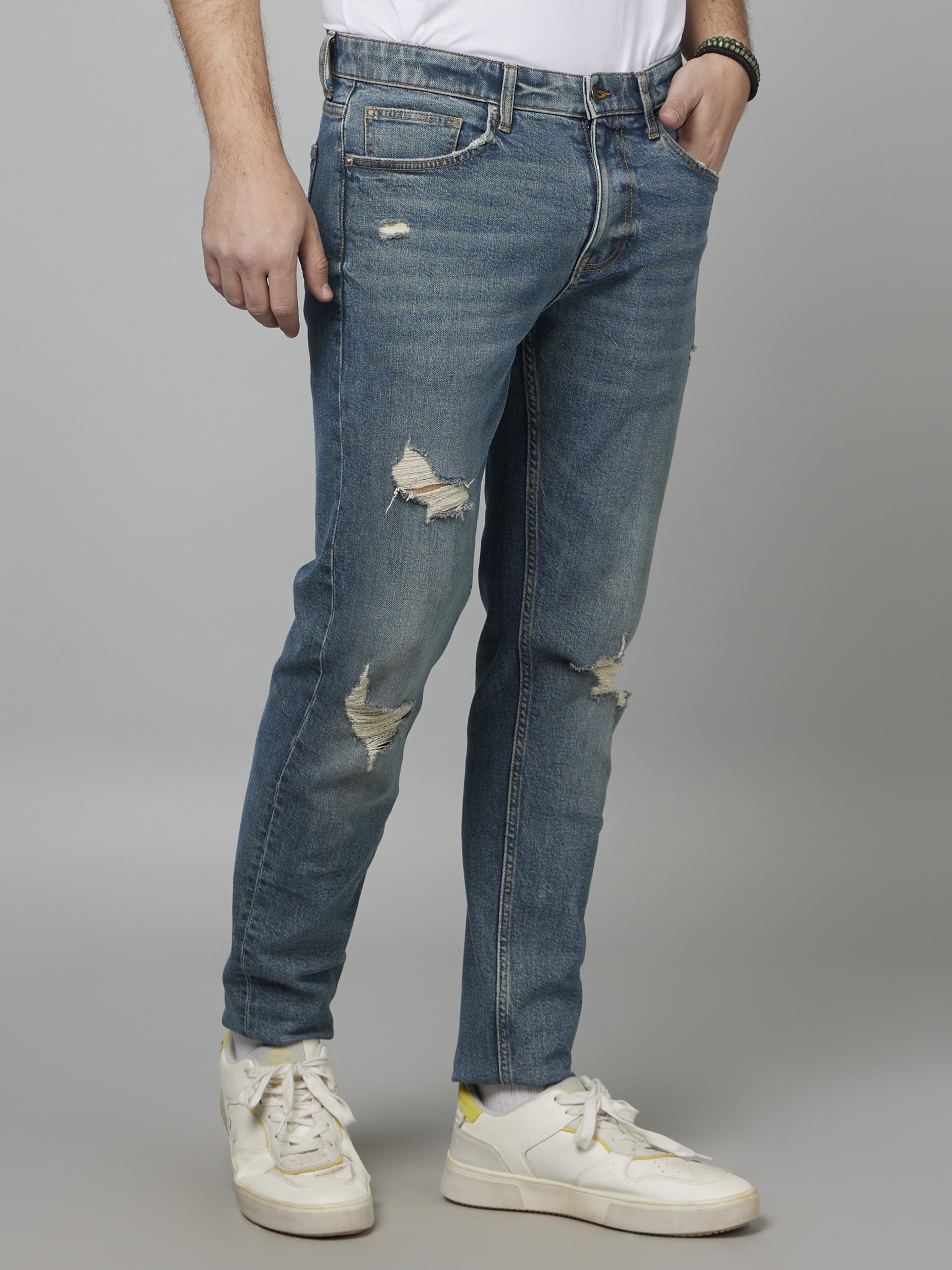 Buy Blue Ripped Jeans Men In India At Best Prices Online | Tata CLiQ