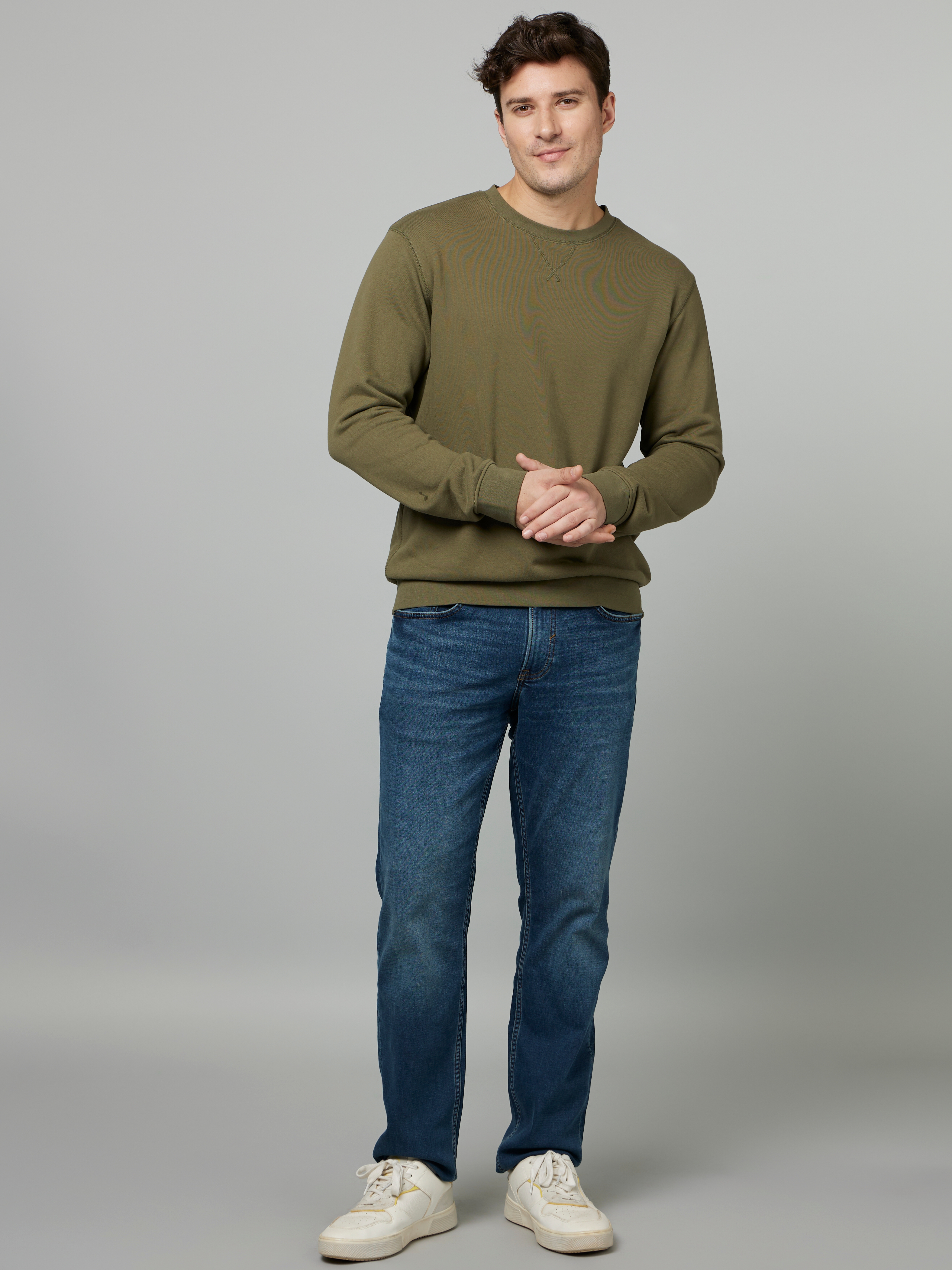 Men's Brown Solid Sweatshirts