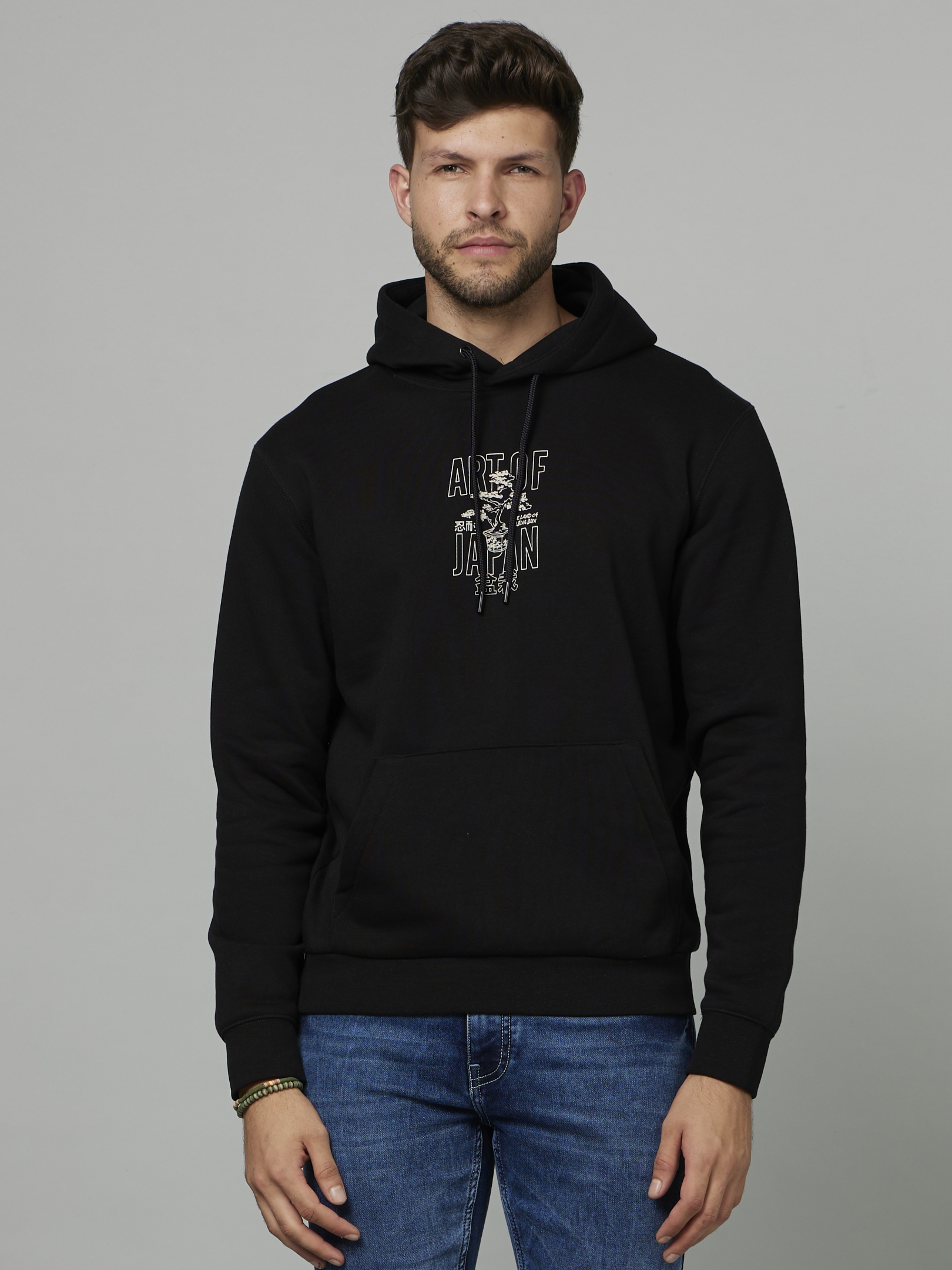 celio | Men's Black Graphics Sweatshirts