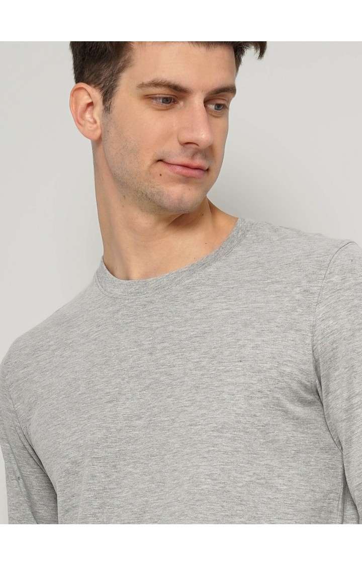 Men's Grey Solid Sweatshirts