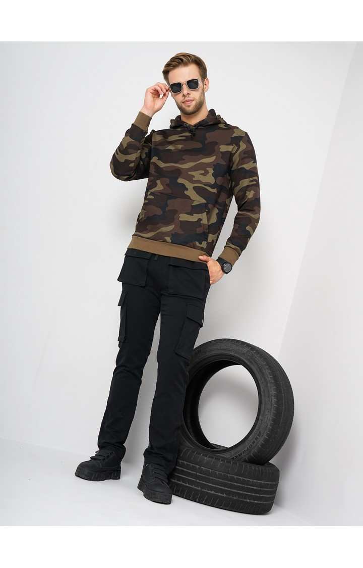 Men's Black Camouflage Hoodies