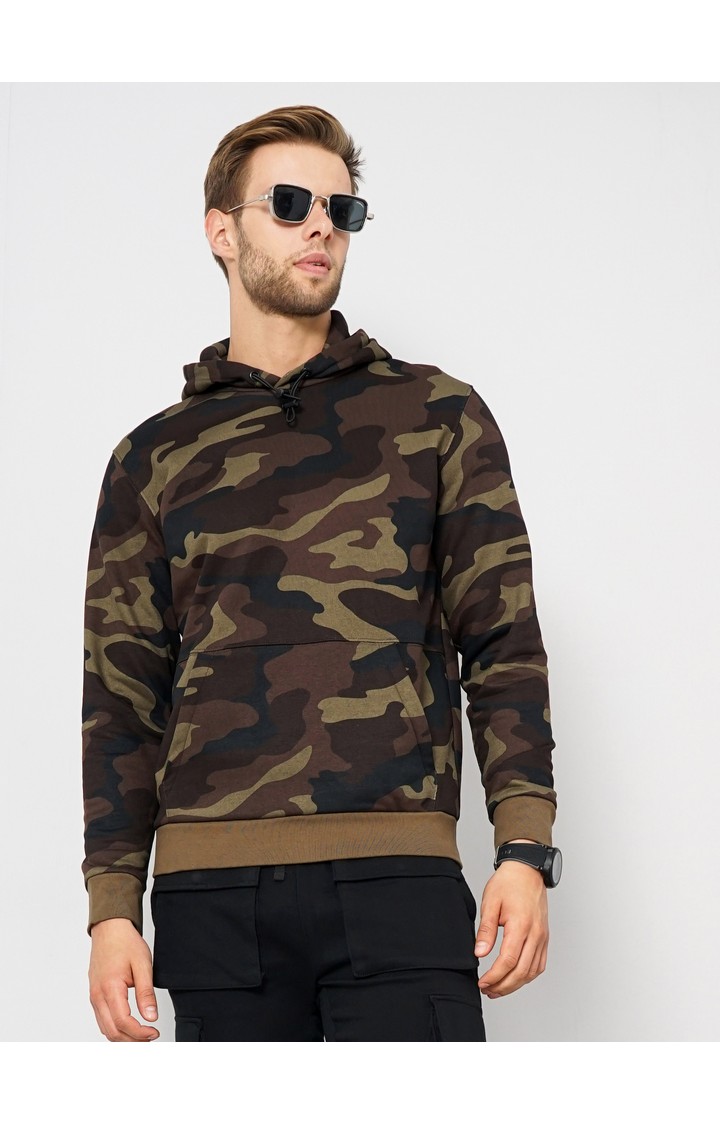 Men's Black Camouflage Hoodies