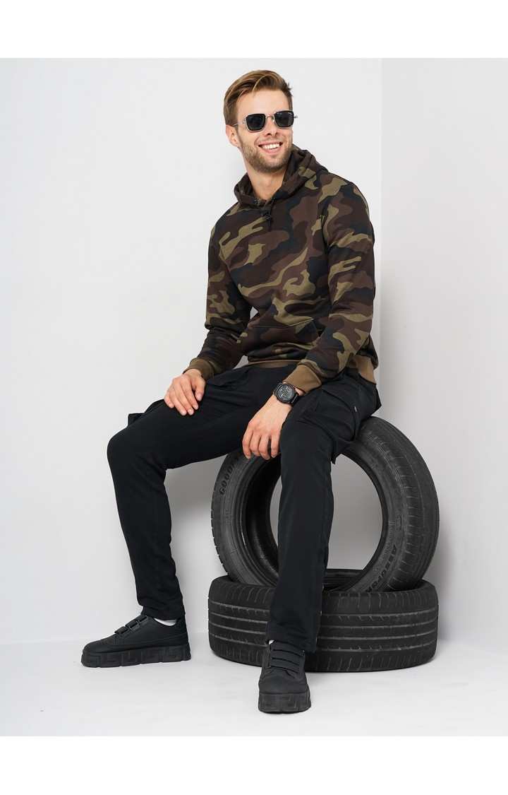 Men's Black Camouflage Hoodies