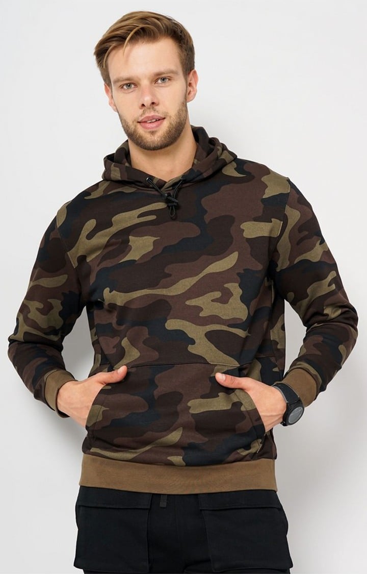 Men's Black Camouflage Hoodies