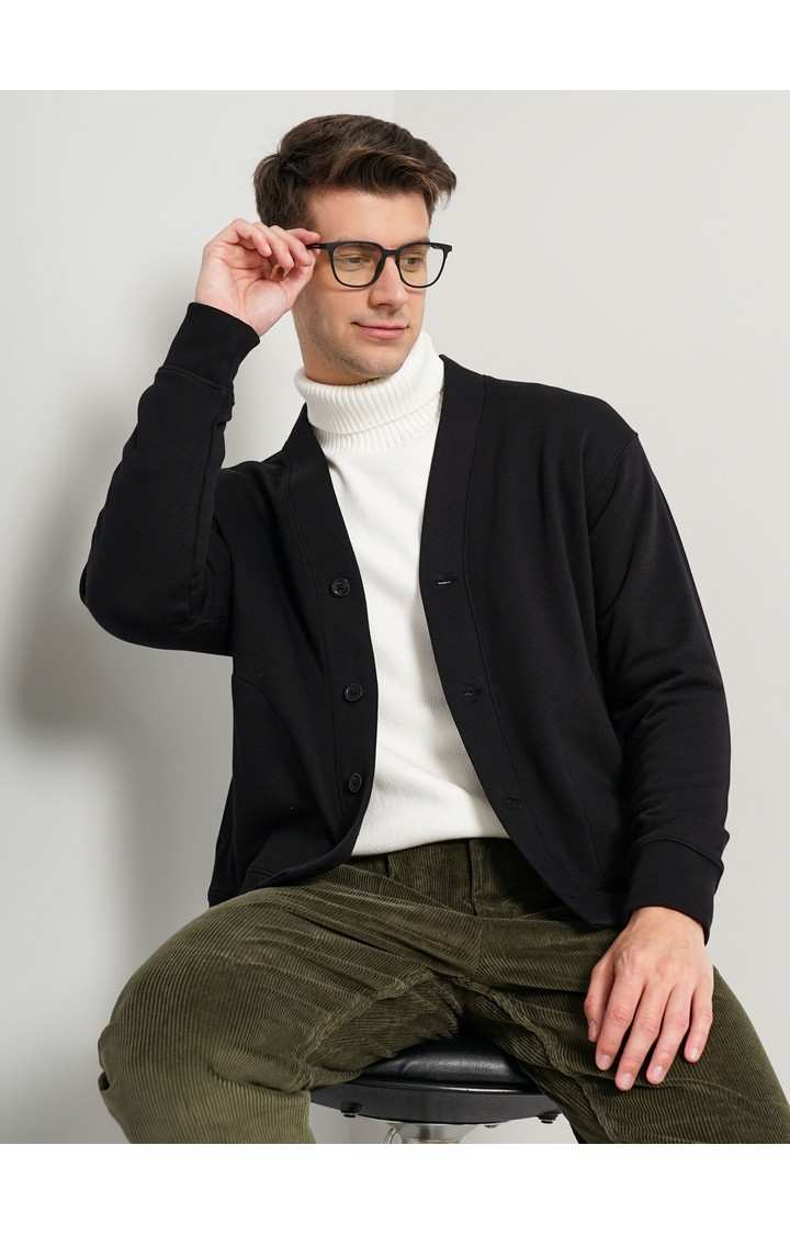 Men's Black Knitted Sweaters