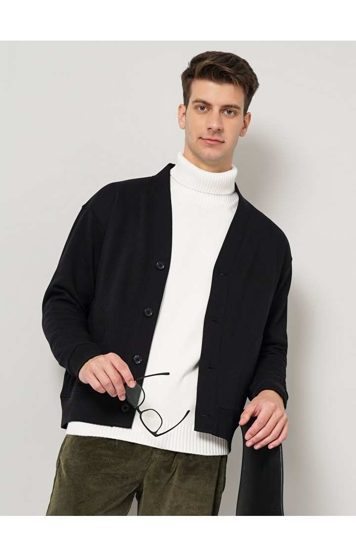 Men's Black Knitted Sweaters